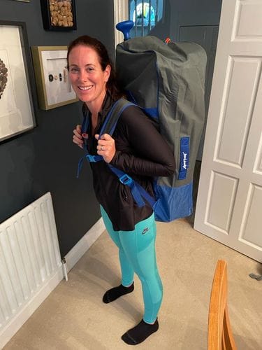 Customer photo review of Aquaplanet PACE 10'6 Inflatable Paddle Board Package - Lagoon