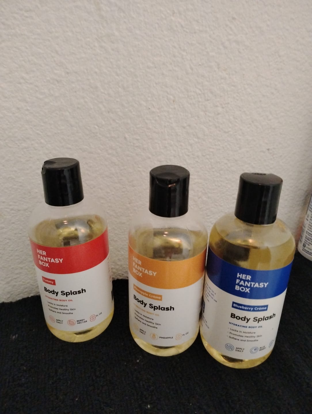 Customer photo review of Fruity Skin Body Oil Bundle