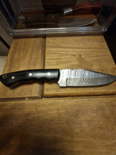 Customer photo review of Damascus Clip Point - Seconds