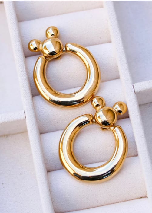Customer photo review of Mega Leader of the Club Earrings