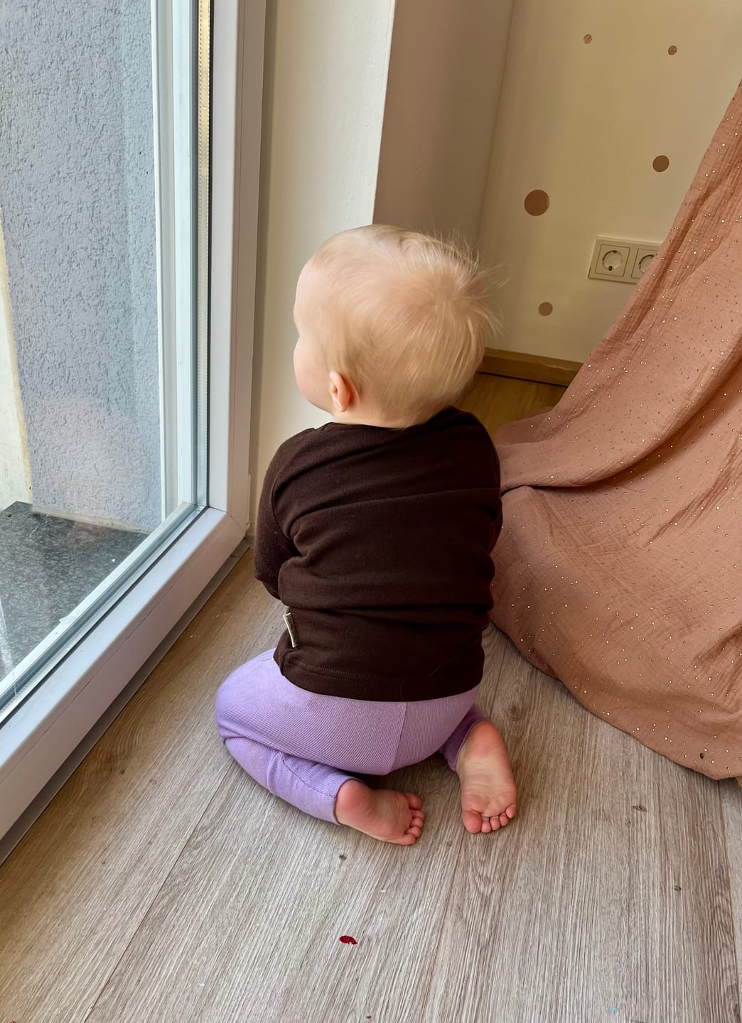 Customer photo review of Upcycling Merino Kinder Longsleeve Braun