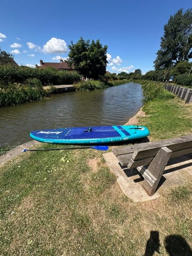 Customer photo review of Aquaplanet PACE 10'6 Inflatable Paddle Board Package - Lagoon