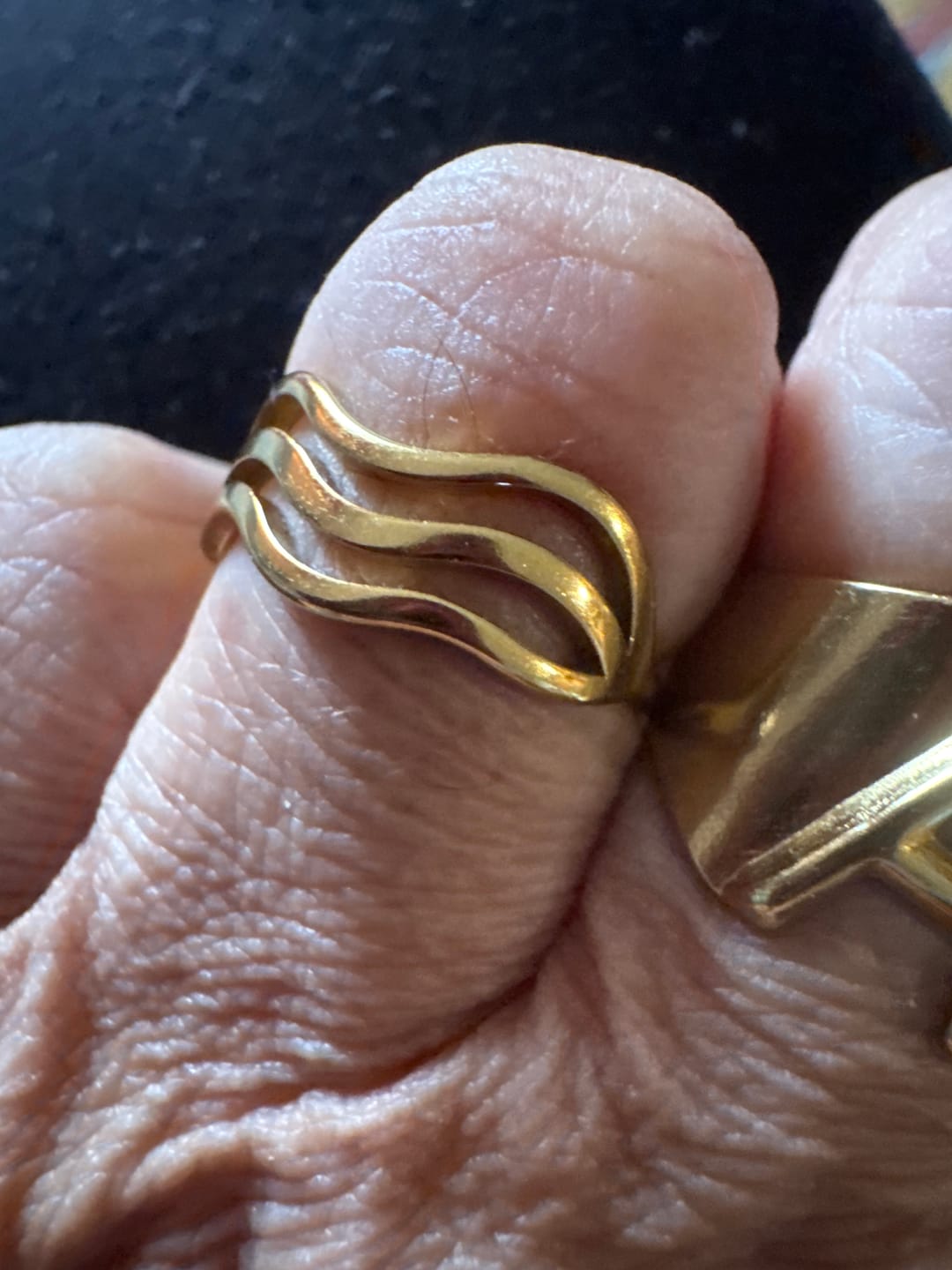 Customer photo review of Wave Trio Ring