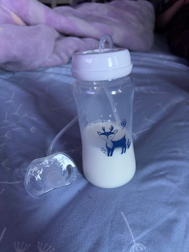 Customer photo review of Hands-Free Baby Bottle