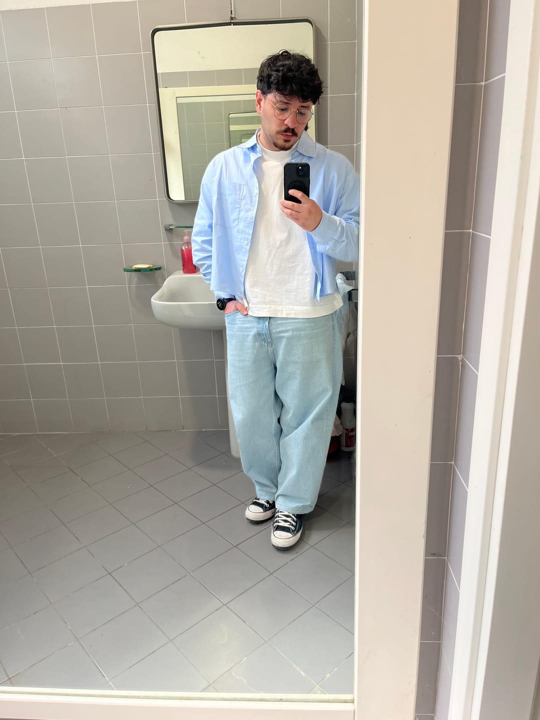 Customer photo review of Shirt oxford Cropped Sky