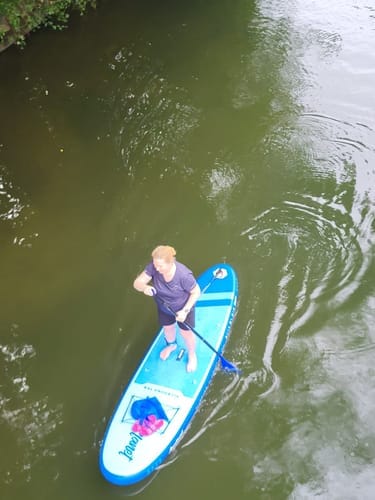 Customer photo review of Aquaplanet ALLROUND TEN 10' Inflatable Paddle Board Package - Azure
