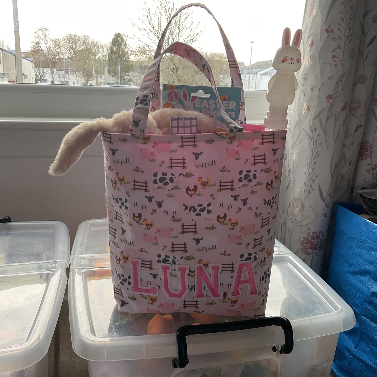 Customer photo review of Farm Animals Polycotton Fabric