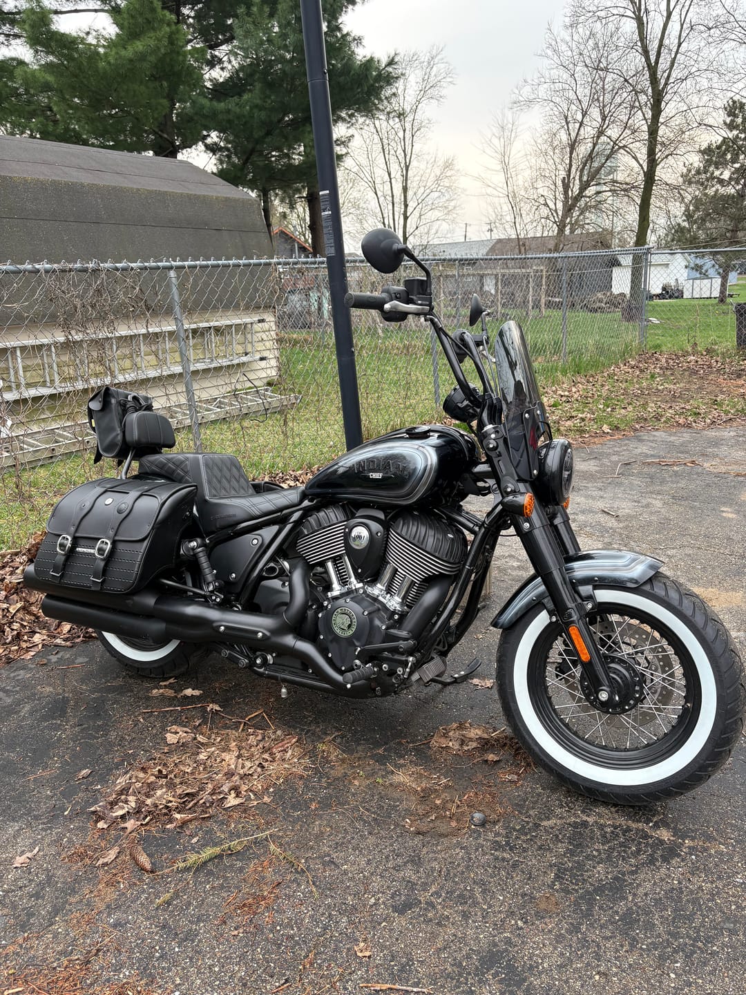 Customer photo review of 34L - ArrowHead Large Indian Chief Bobber Dark Horse Motorcycle Saddlebags