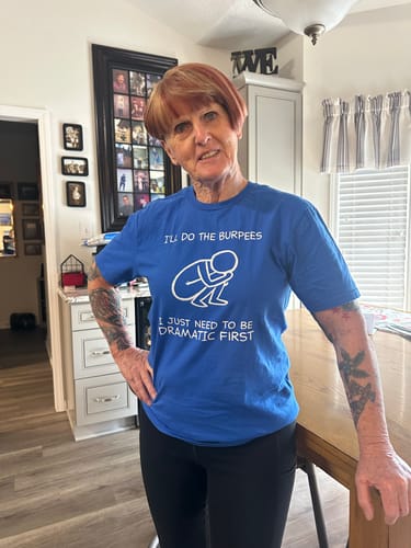 Customer photo review of Dramatic First T-Shirt