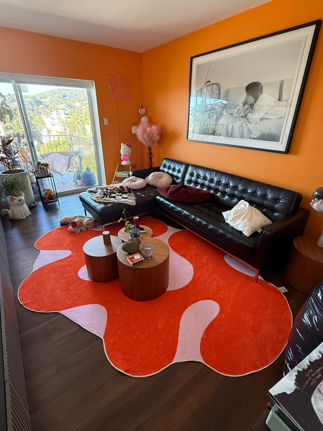 Customer photo review of Irregular Orange Moss Design Rug by Johann Banta