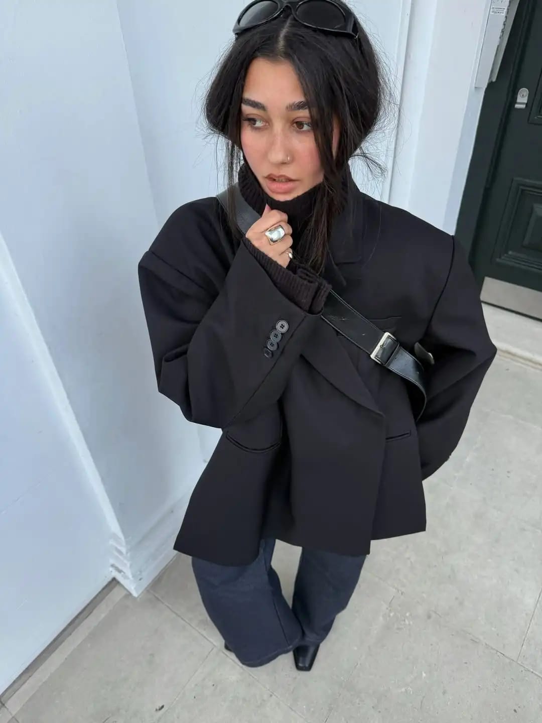Customer photo review of Brittany One-Button Lapel Blazer