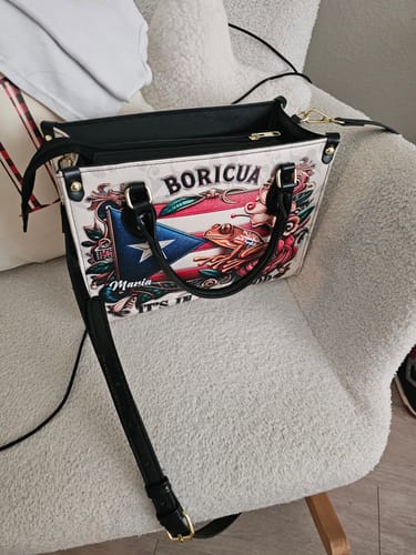 Customer photo review of Boricua It's in my blood - Personalized Leather Handbag BOR01B