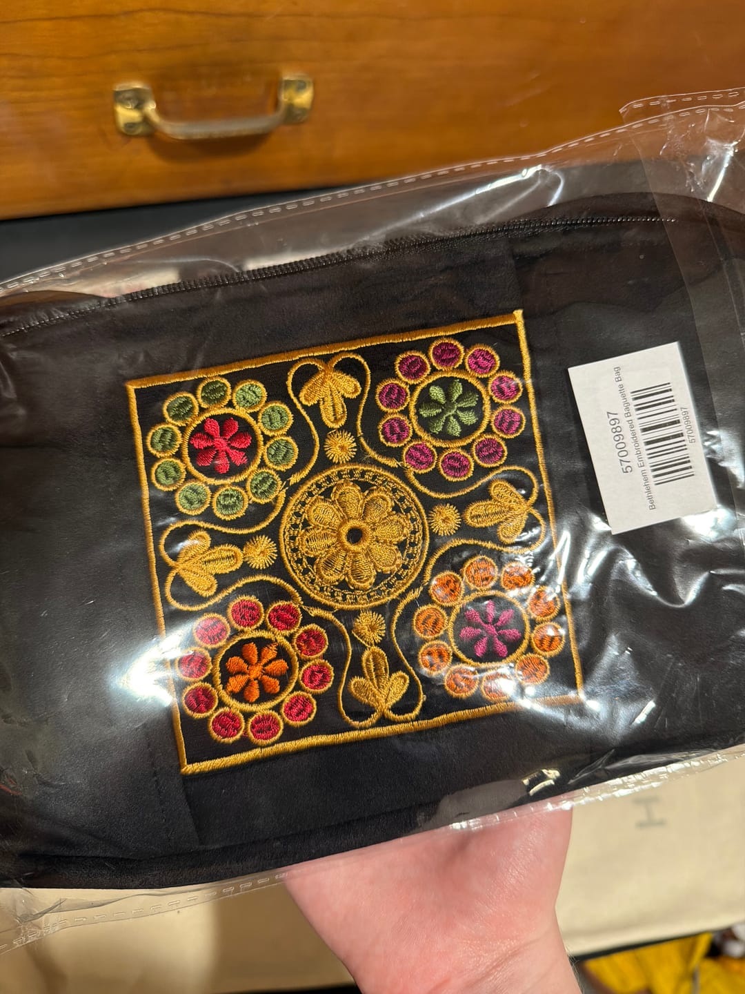 Customer photo review of Bethlehem Embroidered Baguette Bag