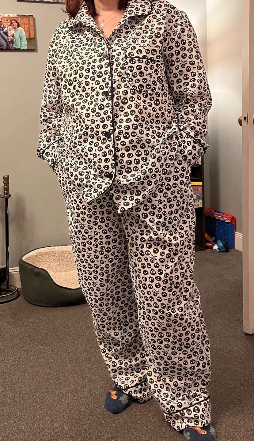 Customer photo review of All Over Skulls Polycotton Fabric