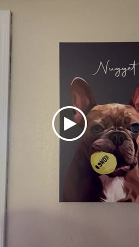 Customer video review of Pet Art Canvas Wrap