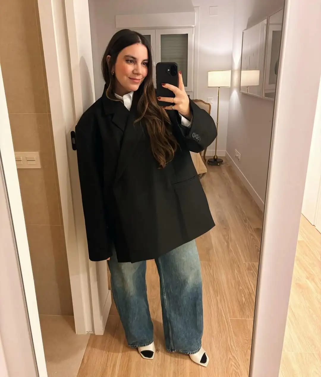 Customer photo review of Brittany One-Button Lapel Blazer