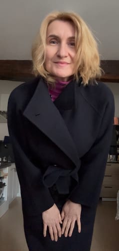 Customer photo review of LILY Platinum Wool Double-Face Long Coat