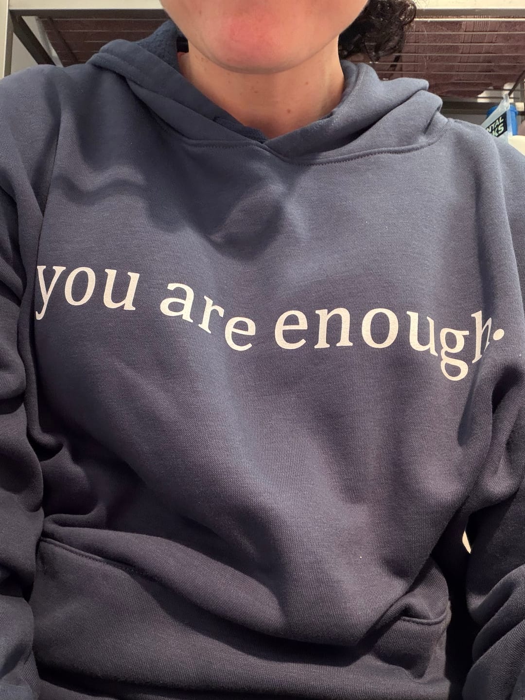 Customer photo review of The Original 'Dear Person Behind Me' Hoodie