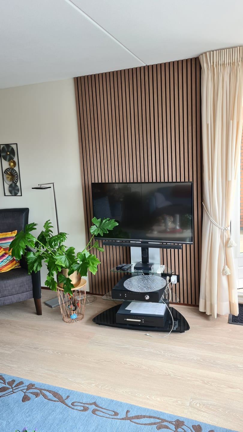 Customer photo review of AkuPanel Mokka-Hout | 240cm x 60cm | 3-zijdig écht houtfineer