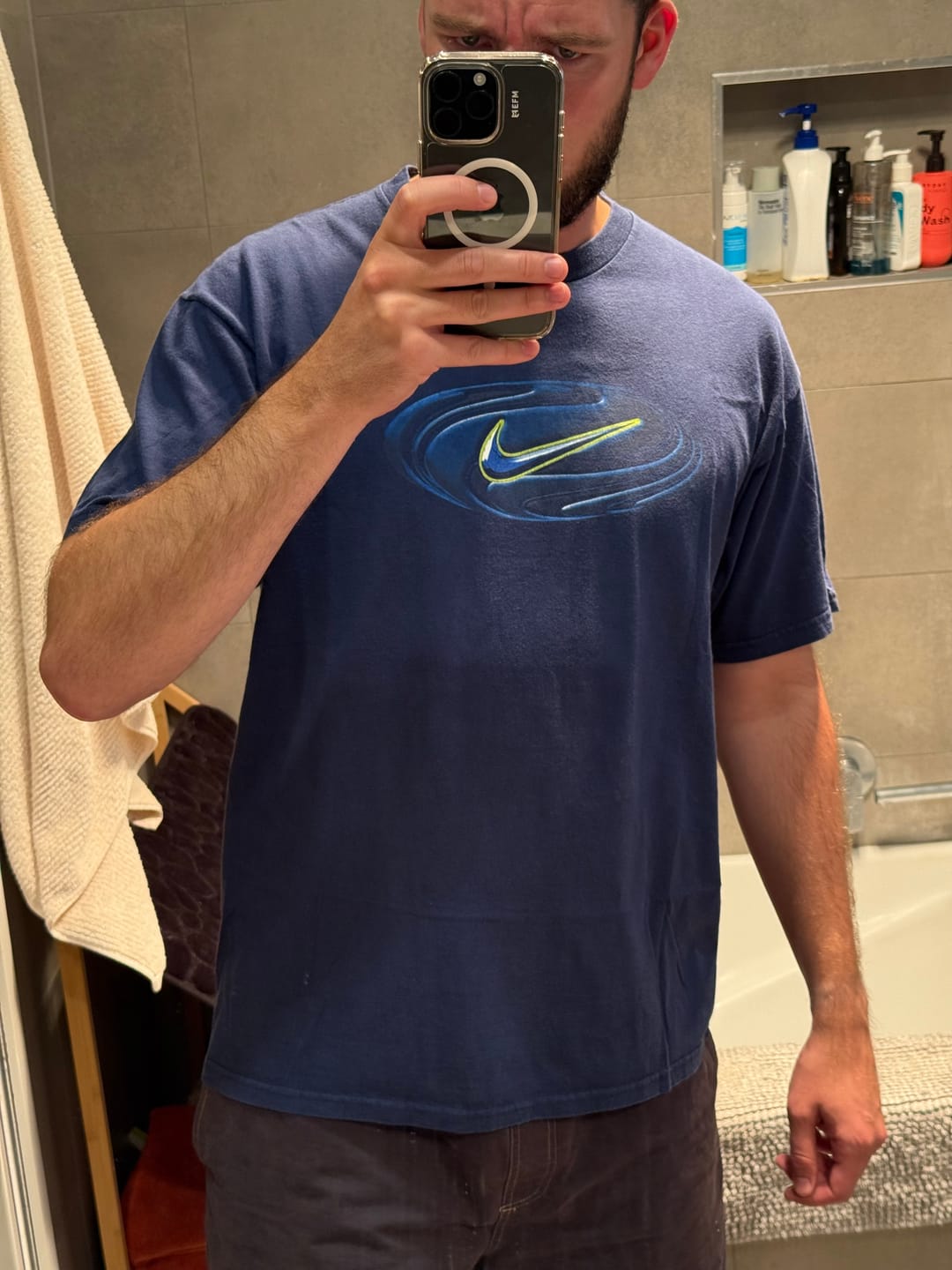 Customer photo review of Vintage 90s Nike Uptempo Tee - L