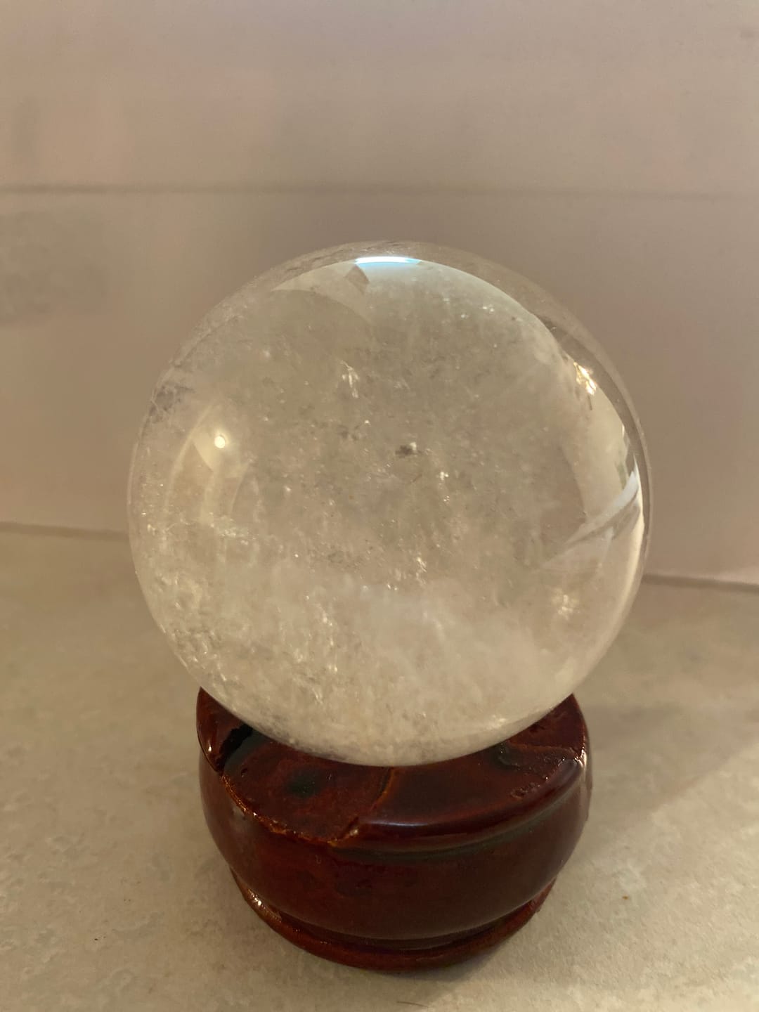 Customer photo review of Clear Quartz Sphere