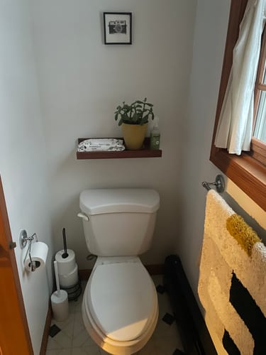 Customer photo review of Extra-Deep Mahogany Picture Ledge