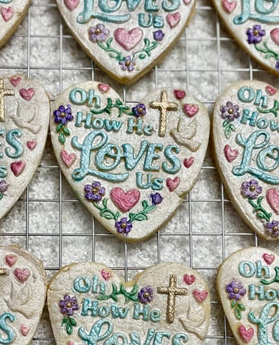 Customer photo review of Embossed Easter Cookie Stamp - Oh How He Loves Us