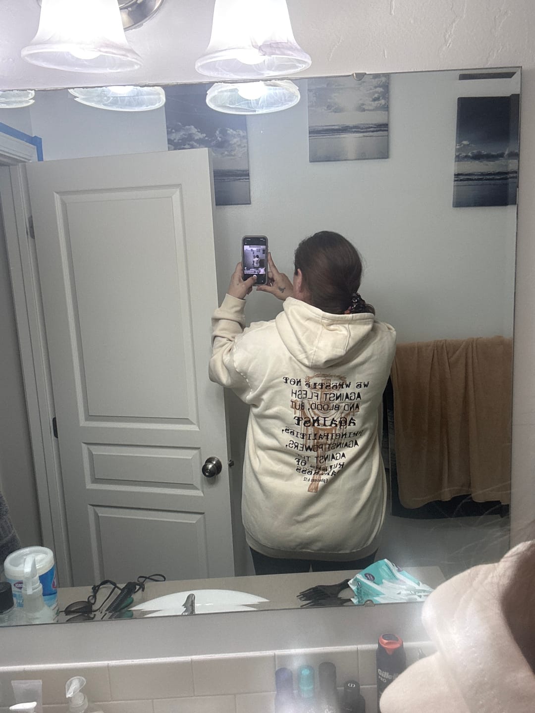 Customer photo review of The Rulers of Darkness Hoodie