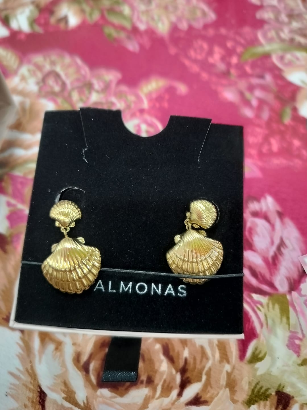 Customer photo review of Shell Drop Earrings