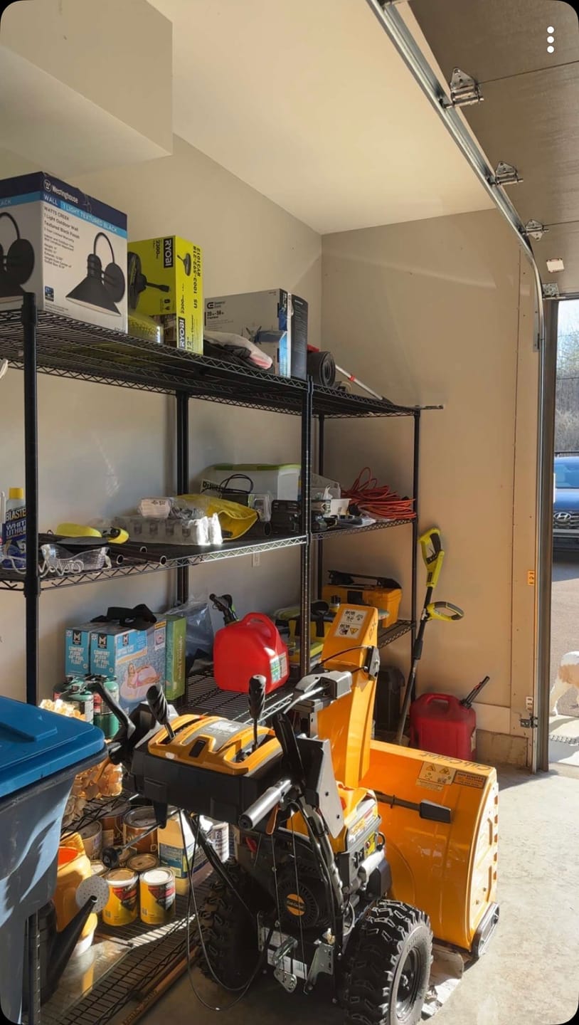 Customer photo review of Reibii 56" W x 75.6" H Wire Rack Shelving Units on Wheels, 2550 lbs Adjustable Wire Storage Shelves for Pantry Closet Commercial