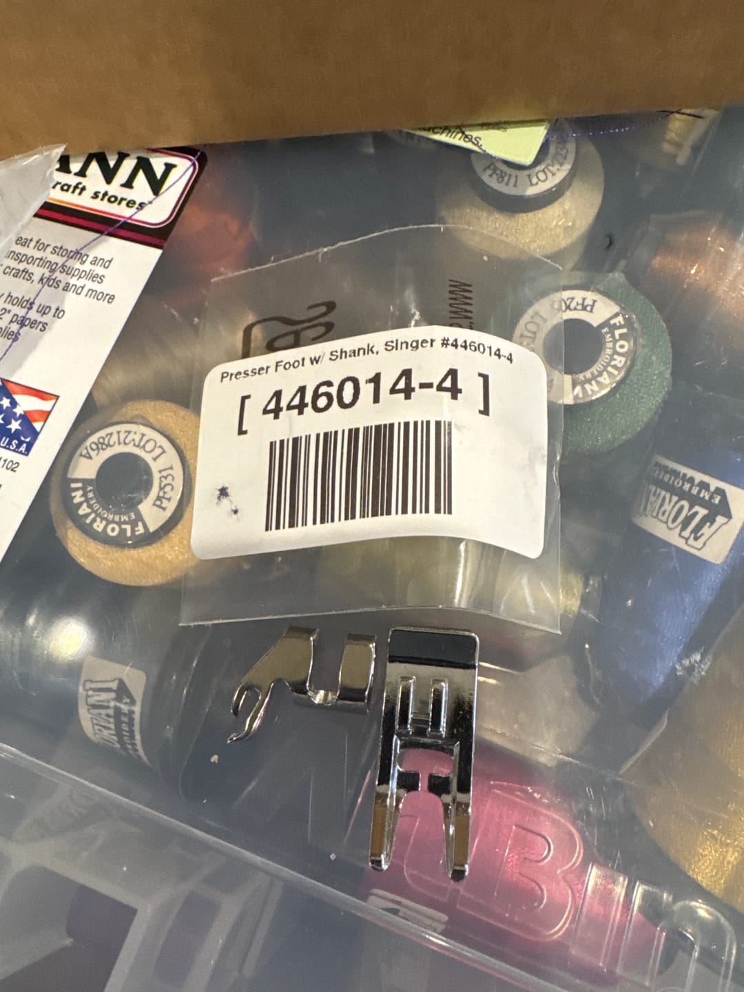 Customer photo review of Presser Foot w/ Shank, Singer #446014-4