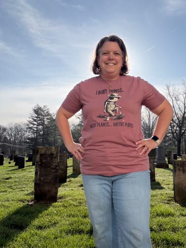 Customer photo review of I Bury Things T-Shirt