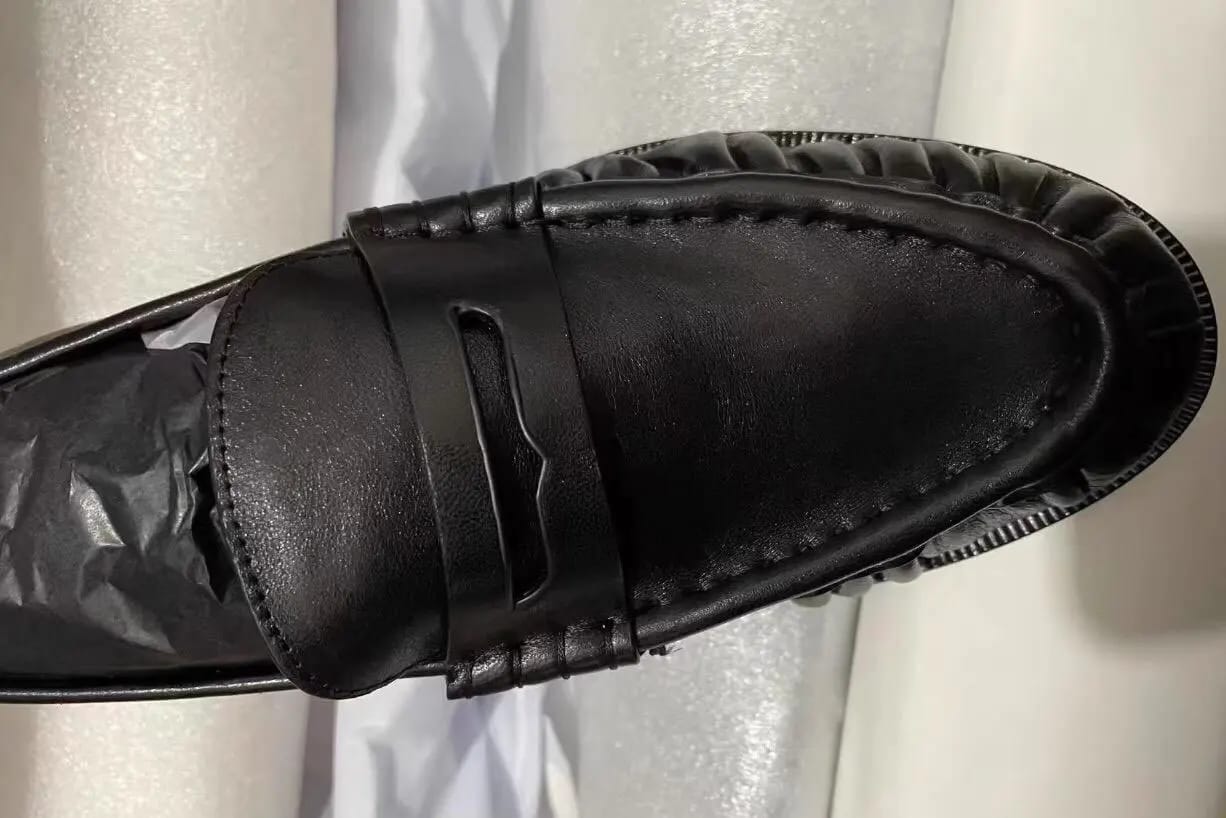 Customer photo review of Fiona Faux Leather Slip-On Loafers