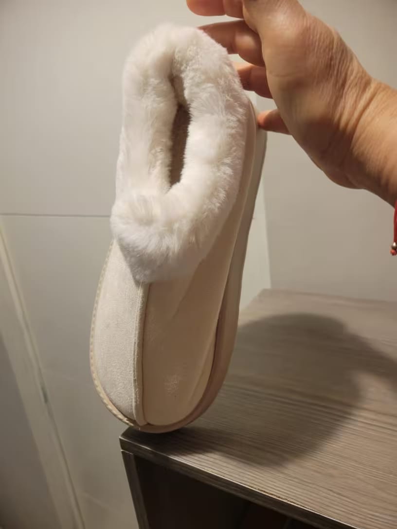 Customer photo review of Bella Plush-Lined Boot Slippers