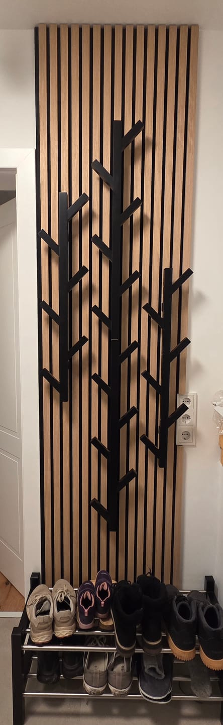Customer photo review of Akustikpaneele Natürliche Eiche | 240 cm x 60 cm | Dreiseitig Echtholzfurnier