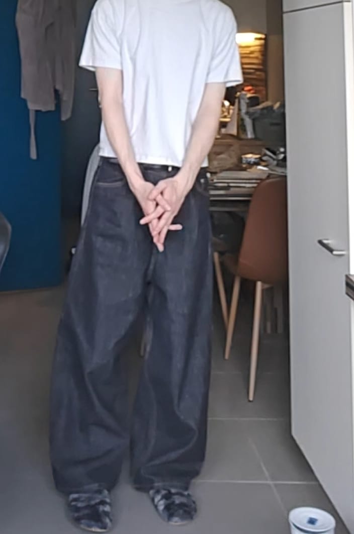 Customer photo review of Raw Baggy Denim Jeans Blue
