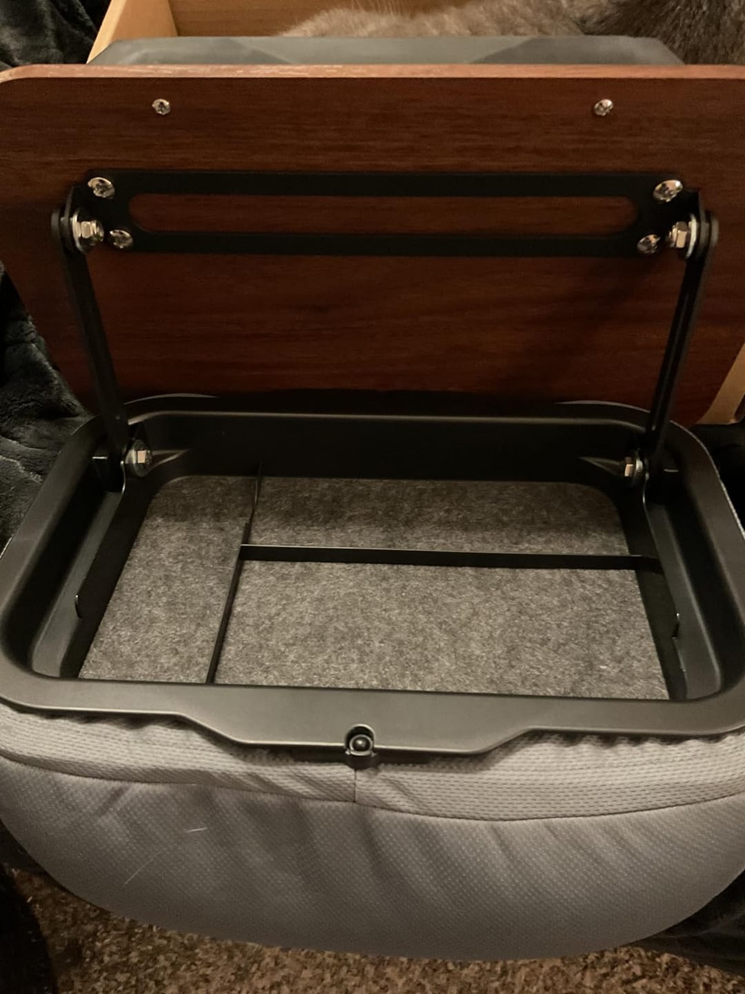 Customer photo review of Adjustable Pillow Stand with Storage