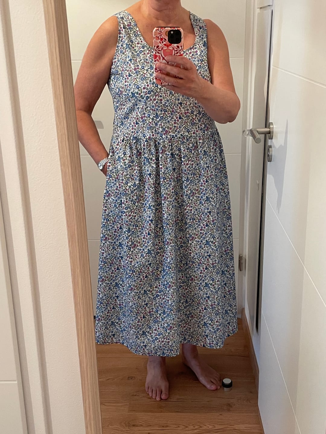 Customer photo review of Robe Solène - coton"Printemps bleu"