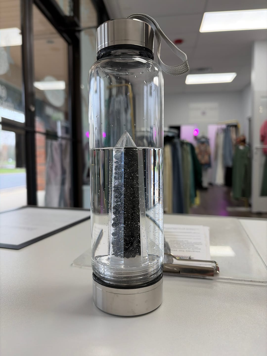Customer photo review of Crystal Elixir Water Bottle