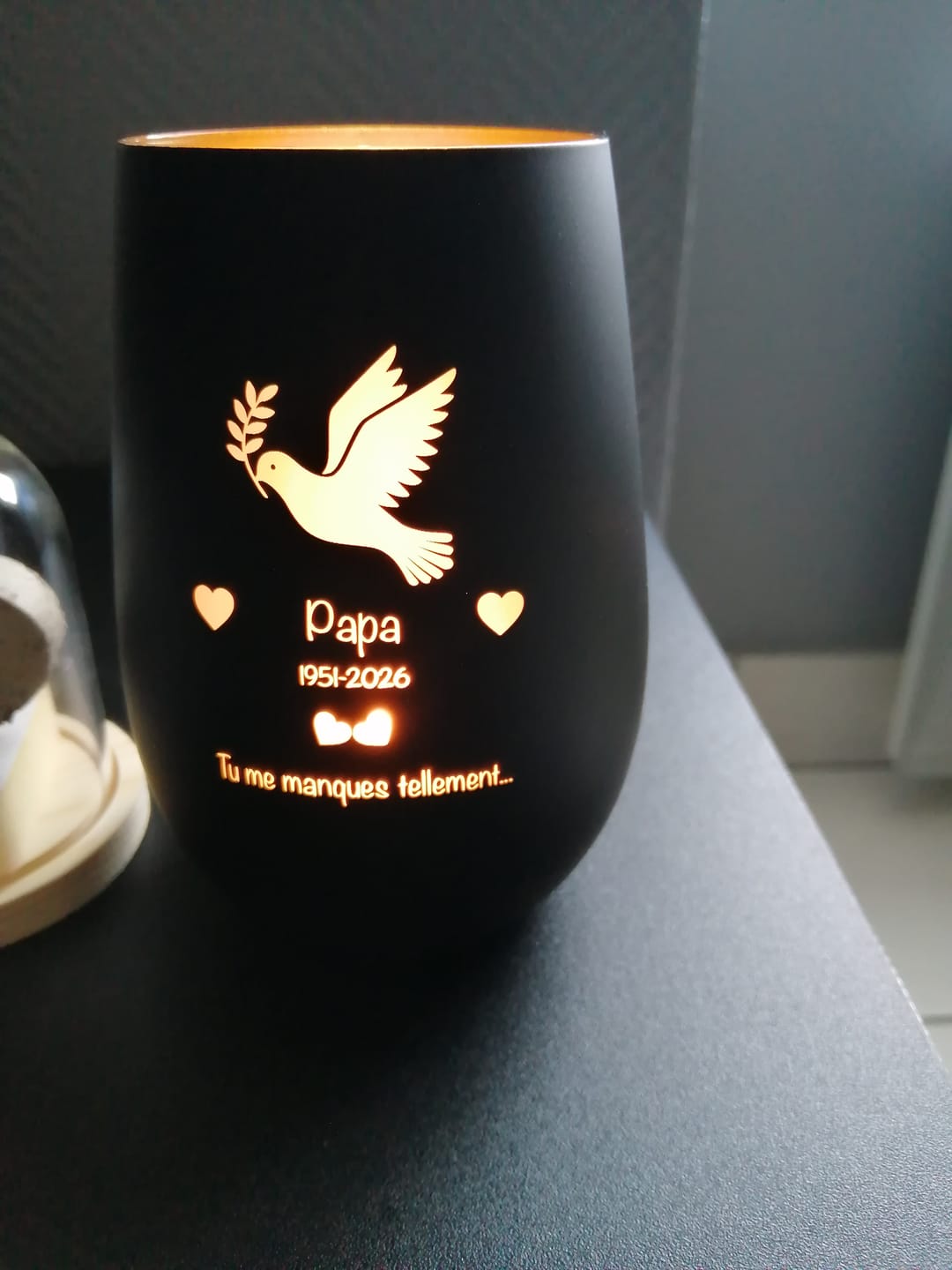 Customer photo review of Tu nous manques... - Deuil-Photophore