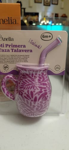 Customer photo review of Talavera Inspired Non Spill Sippy Cup Talavera Mug Baby Sippy Cup