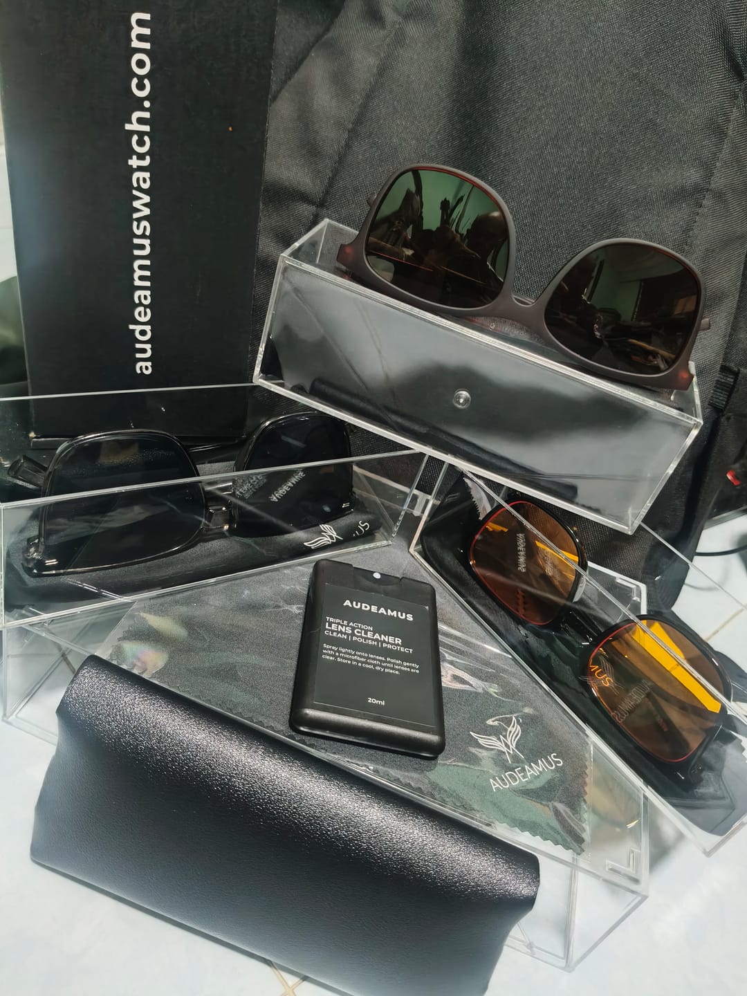 Customer photo review of Noah Rectangular Framed Sunglasses