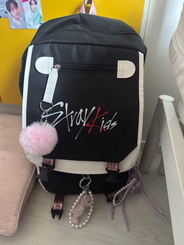 Customer photo review of Kpop Logo Large Capacity Backpack