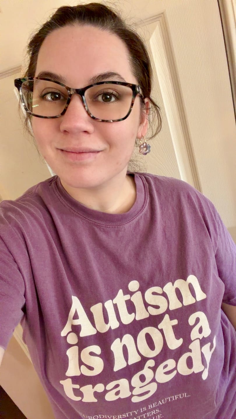 Customer photo review of Autism is Not a Tragedy Comfort Colors Tee