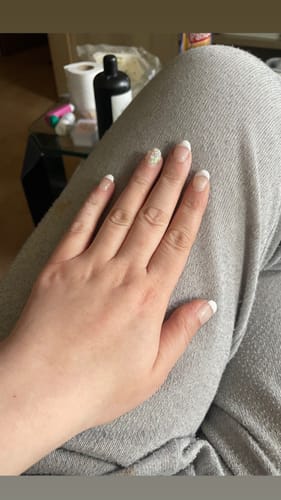 Customer photo review of Crystal White Dipping Powder