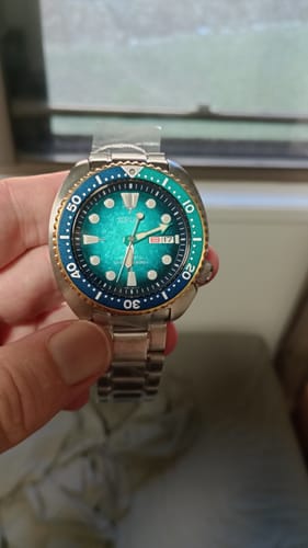 Customer photo review of Seiko Prospex Limited Edition 'Kame' Automatic Men's 45mm Watch SRPM04K