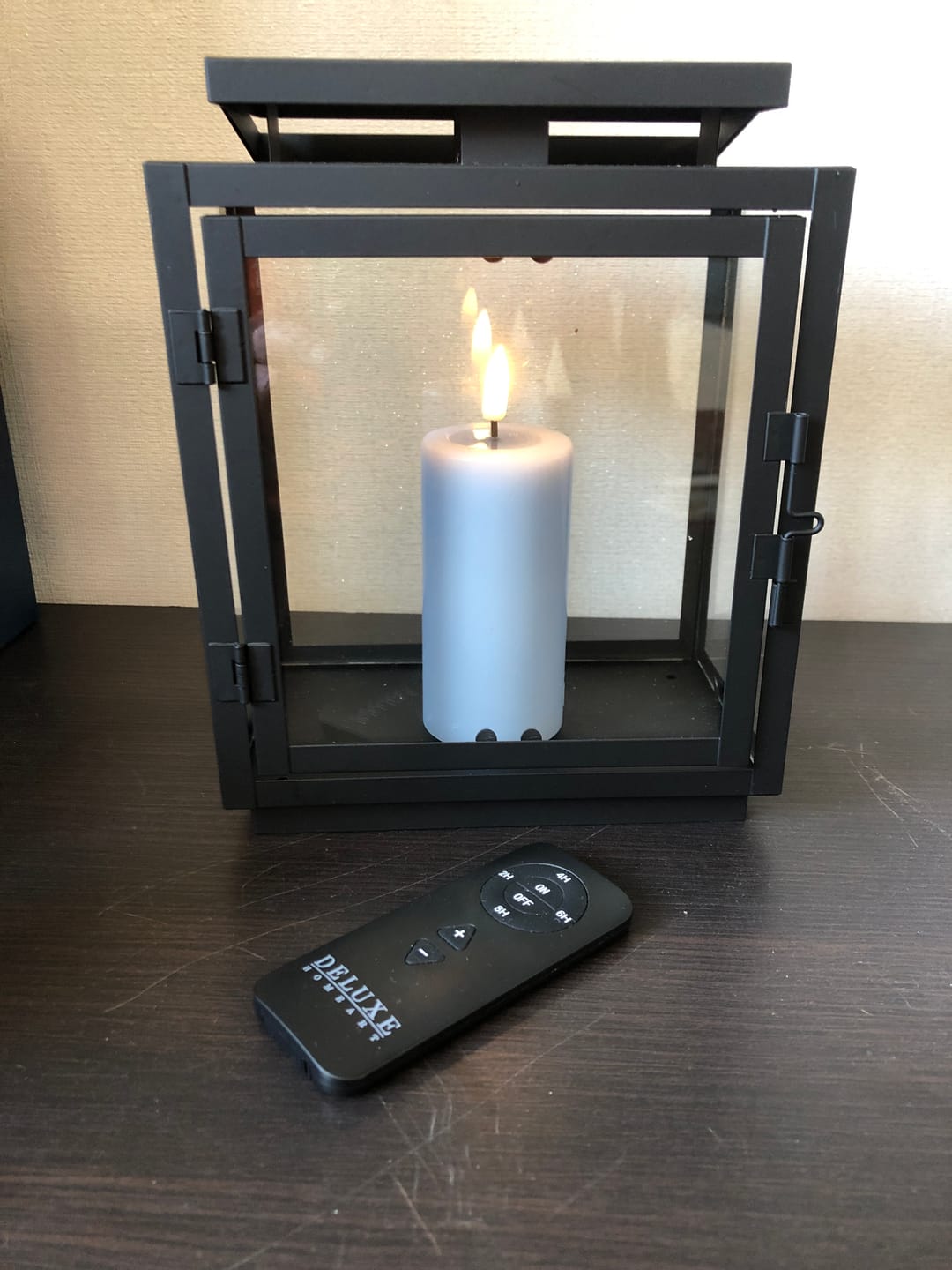 Customer photo review of LED Bloklys Ø 5 x 10 cm Støvet blå