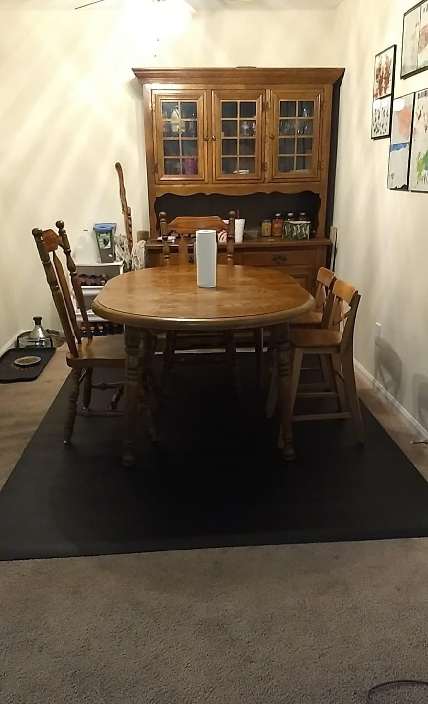 Customer photo review of GXMMAT Large Exercise Mat 6'x8'
