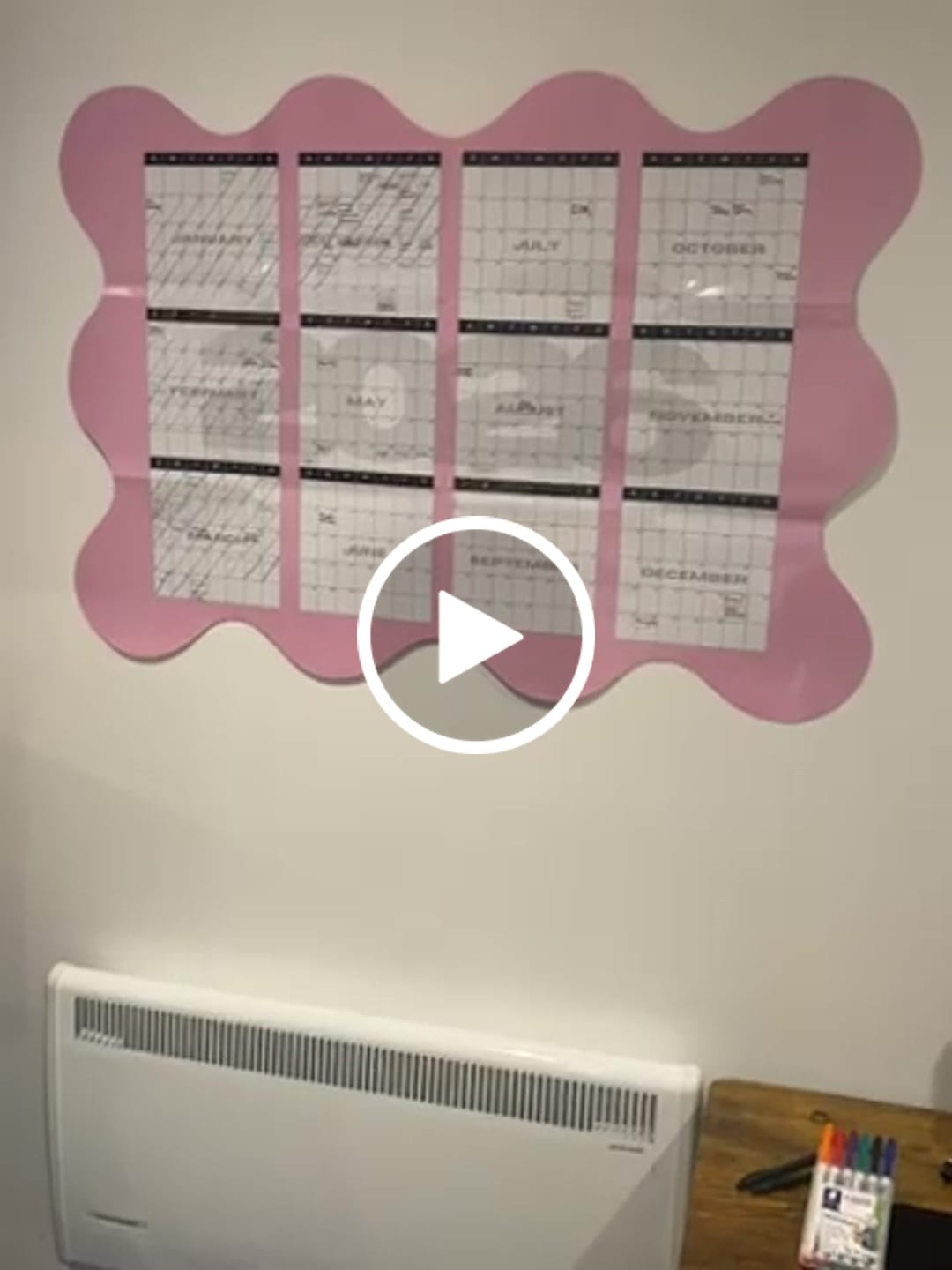 Customer video review of 2026 XL Wavy Wall Calendar (Dry Erase)