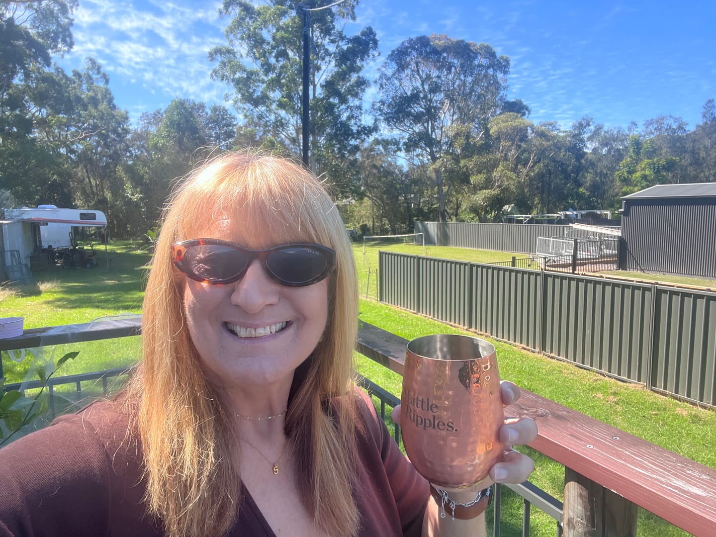Customer photo review of Hammered Copper Wine Mug